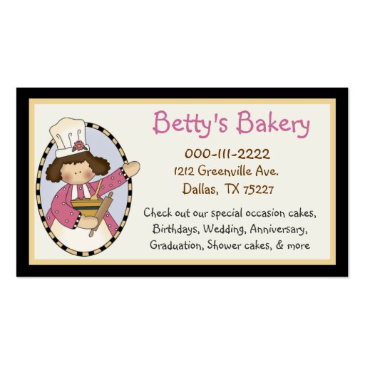 Cute Bakery Business Card & Coupon (front side)