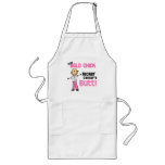 Cute Bald Chick Kicking Breast Cancer's Butt Apron