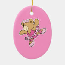 Cute Ballerina Bear Christmas Ornaments