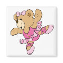 Cute Ballerina Bear magnets