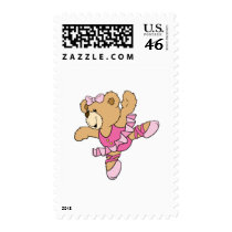 Cute Ballerina Bear Postage