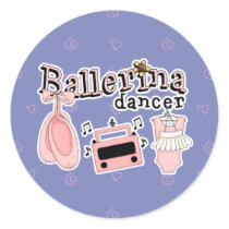 Cute Ballerina Dancer Design stickers by cutespot Cute Ballerina Dancer Design stickers