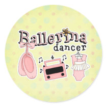 Cute Ballerina Dancer Design stickers by cutespot Cute Ballerina Dancer Design stickers