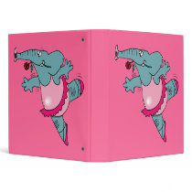 cute ballet ballerina elephant in tutu binder