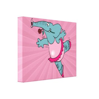 cute ballet ballerina elephant in tutu zazzle_wrappedcanvas