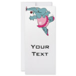 cute ballet ballerina elephant in tutu rack card