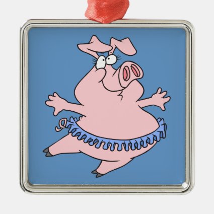 cute ballet ballerina piggy in a tutu pig ornament