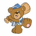 Cute Baseball Bear photo sculptures