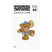 Cute Baseball Bear Stamps