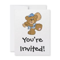 Cute Baseball Beat Custom Invite