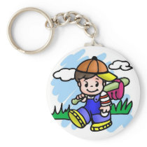 Cute Baseball Kid Key Chains