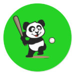 This cute panda baseball design is great for fans of America's game! Panda's holding his bat and ready to swing at the baseball! Perfect for both baseball players and fans!