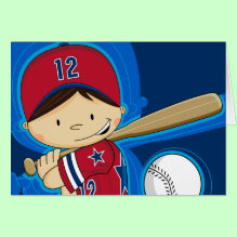 Cute Baseball Player Card