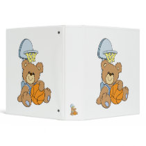 Cute Basketball Bear Vinyl Binder