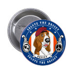 Cute Basset Hound Button