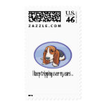 Cute Bassett Hound Pup Postage Stamp