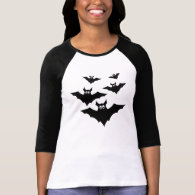 Cute bats halloween woman long sleeve t-shirt