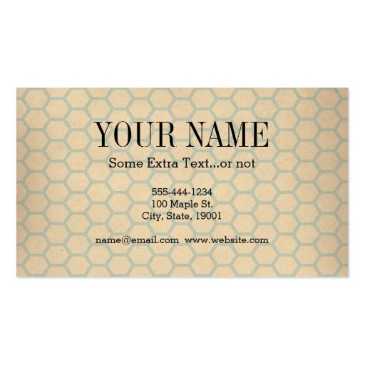 Cute Be Yourself Bee Business Cards (back side)