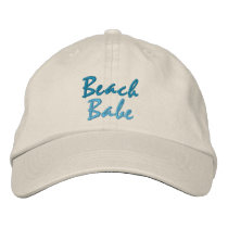 Cute Beach Babe Cap embroidered hats by KELLBELL535 Cute Beach Babe Cap embroidered hats