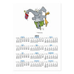 cute beach time elephant cartoon business cards