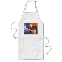 Cute Beagle Dog Getting a Veterinary Checkup Aprons