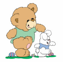 Cute Bear and Easter Bunny photo sculptures by doonidesigns Cute Bear and Easter Bunny photo sculptures