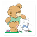 Cute Bear and Easter Bunny posters by doonidesigns Cute Bear and Easter Bunny posters