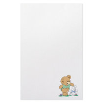 Cute Bear and Easter Bunny Stationery