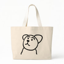 Cute bear canvas bag