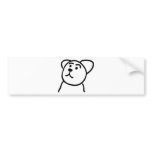 Cute bear bumper sticker