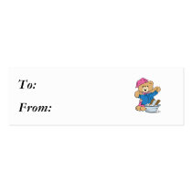 Cute Bear Doing Laundry business cards