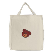 cute bear face tote bag