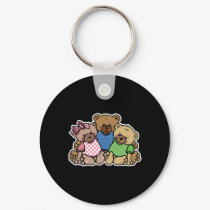 cute bear family keychains