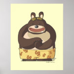 Cute bear funny cartoon anime character poster