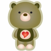 Cute Bear Green Acrylic Cut Outs