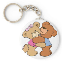 Cute Bear Hug Bears Keychains
