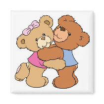 Cute Bear Hug Bears Magnet