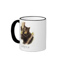 Cute, Bear Hugs for you, Black Bear Mug