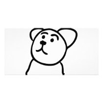 Cute bear photo card template