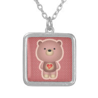 Cute Bear Pink Custom Jewelry
