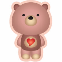 Cute Bear Pink Photo Cut Outs