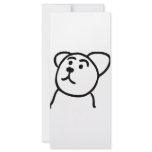 Cute bear rack card template