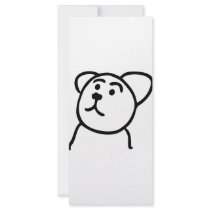 Cute bear rack card template