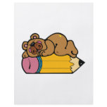 cute bear sleeping on pencil flyers