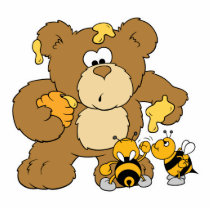 Cute Bear Stealing Honey photo sculptures