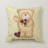 Cute bear throw pillows