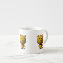 Cute Bear with Bow Tie Espresso Cup