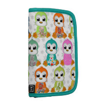 Cute beautiful colourful penguins pattern organizer