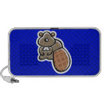 Cute Beaver; Blue Travel Speakers