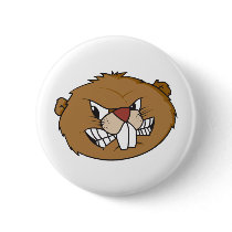 Cute Beaver Button